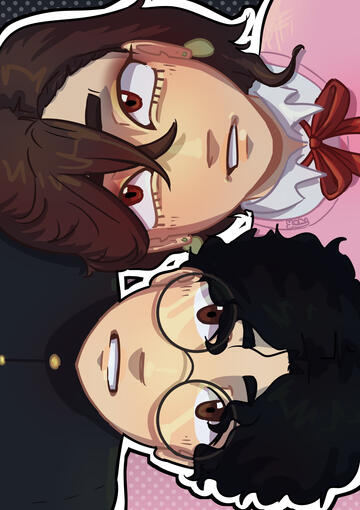 characters illustrated are Momo Ayase and Ken Takakura from Dandadan