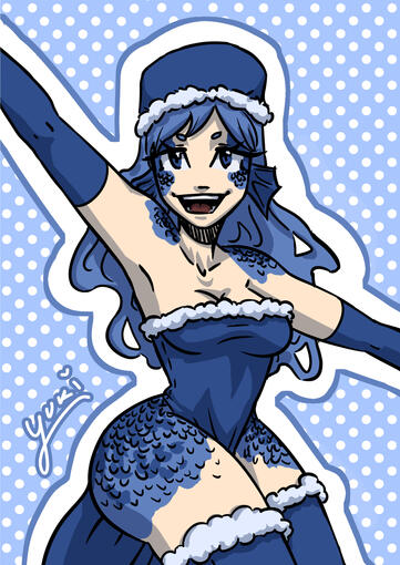 character illustrated is Juvia Lockser from Fairy tail