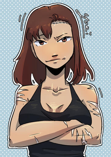 character illustrated is Kiruko Takehaya from heavenly delusion